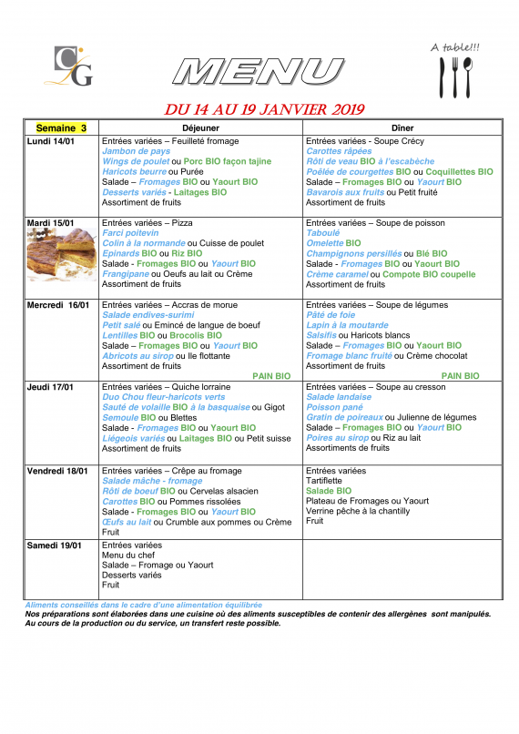 lyc menu